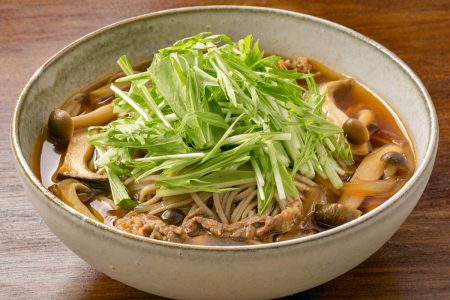 Mushroom and Beef Soba noodles